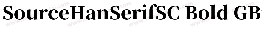 SourceHanSerifSC Bold GBpc EUC字体转换